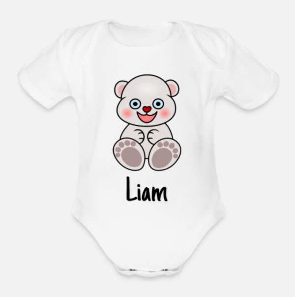 Baju bayi dengan motif beruang atau hewan peliharaan